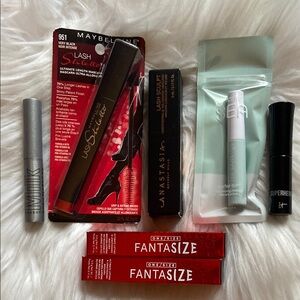 Mascara Makeup Bundle; Maybelline One Size Anastasia Tarte Milk Makeup & It Cos